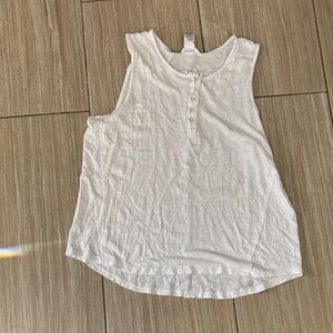 Time and Tru White Tank Top